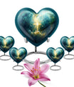 Heart Aurora Borealis design Urn