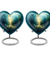 Heart Aurora Borealis design Urn