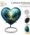 Heart Aurora Borealis design Urn