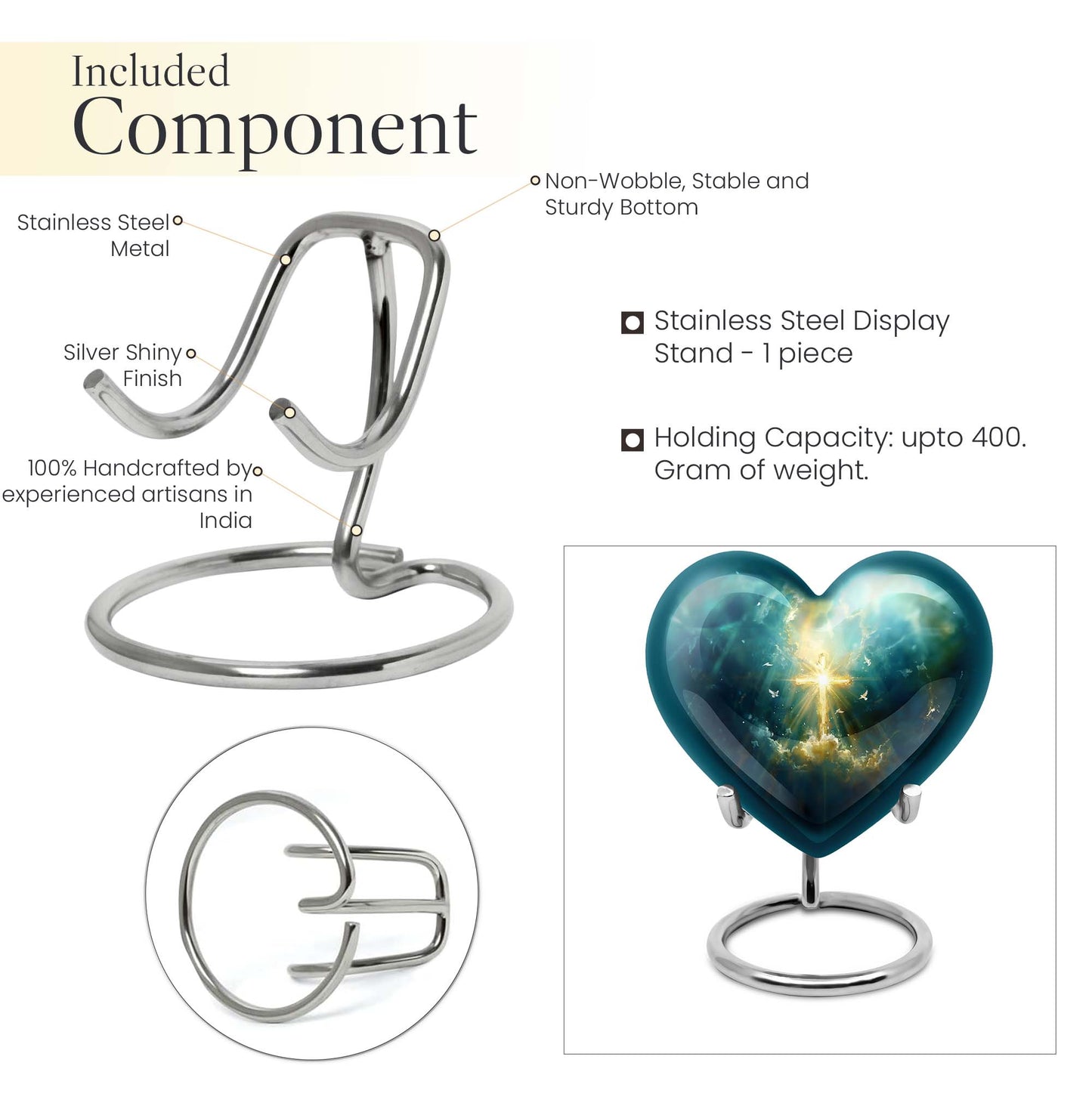Heart Aurora Borealis design Urn