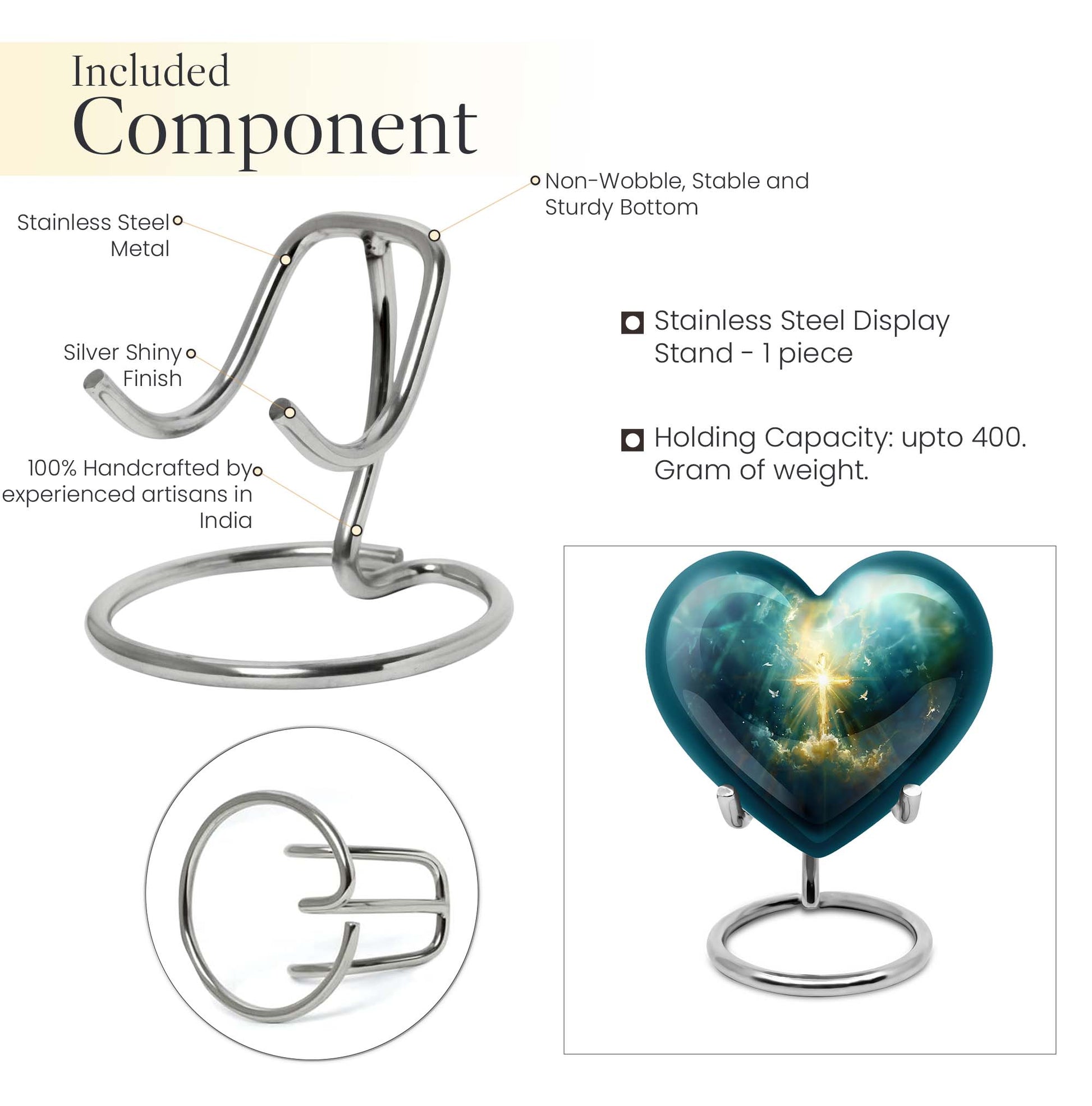 Heart Aurora Borealis design Urn