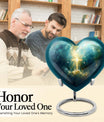 Heart Aurora Borealis design Urn
