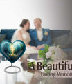 Heart Aurora Borealis design Urn