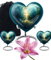 Heart Aurora Borealis design Urn