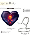10 inch heart-shaped Aurora Borealis themed cremation urn