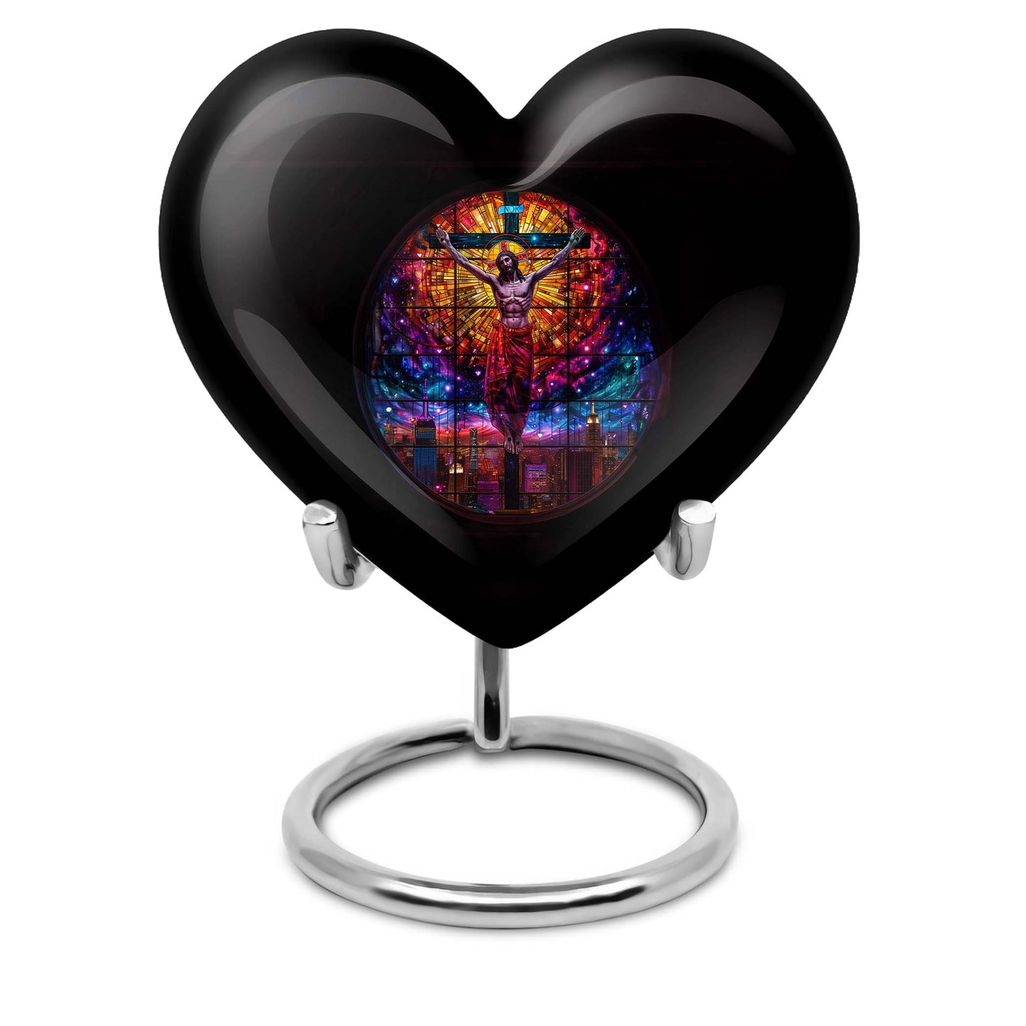 10-inch heart-shaped gramophone-themed cross 