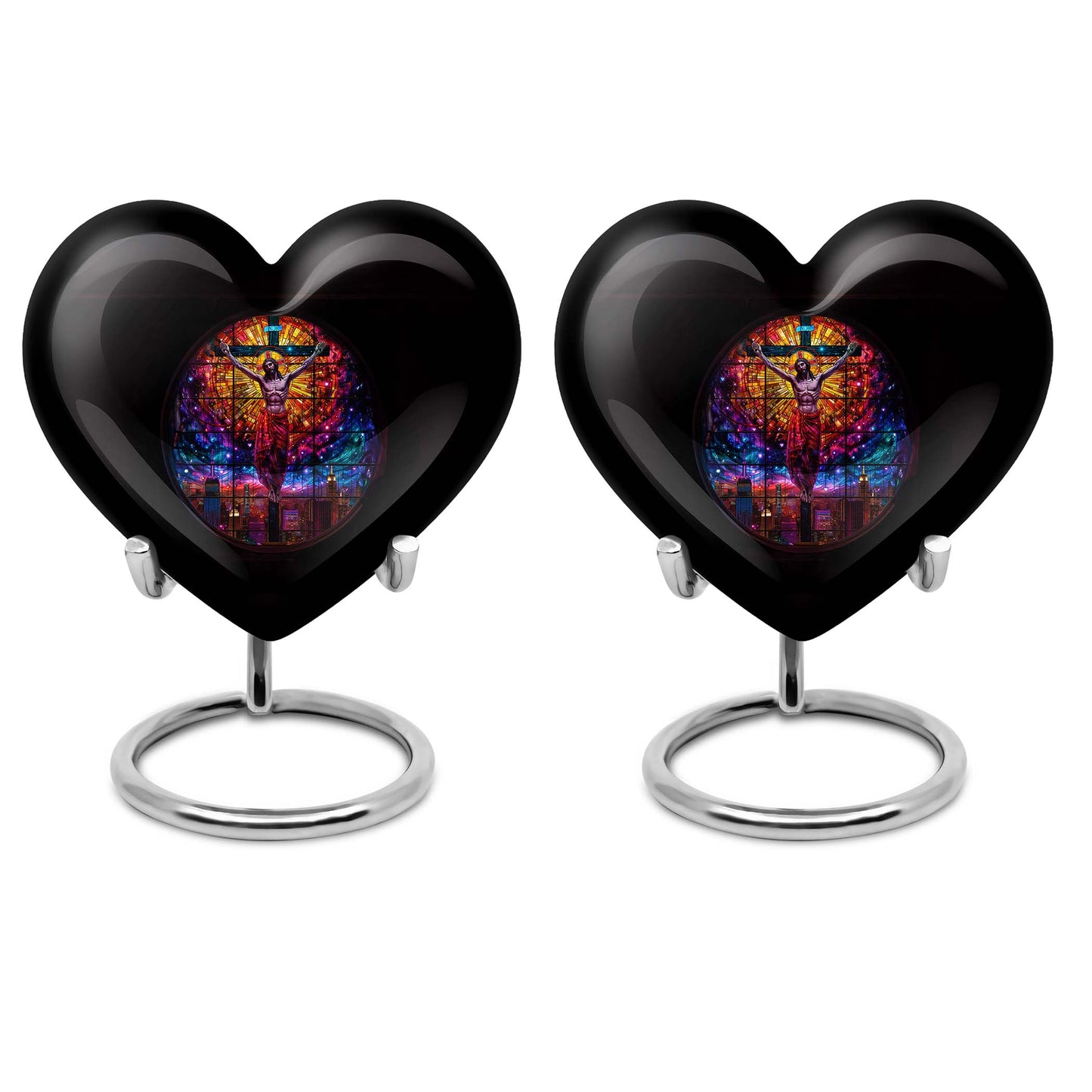 10-inch heart-shaped gramophone-themed cross 