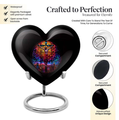 10-inch heart-shaped gramophone-themed cross 