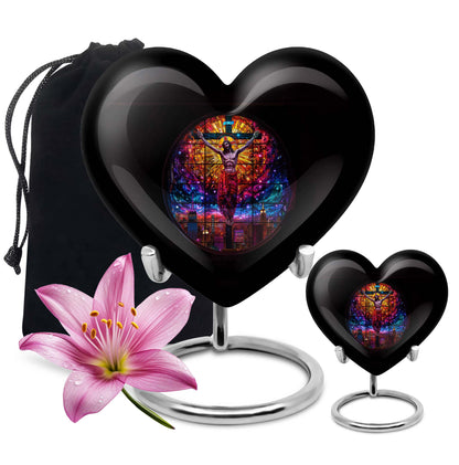 10-inch heart-shaped gramophone-themed cross 