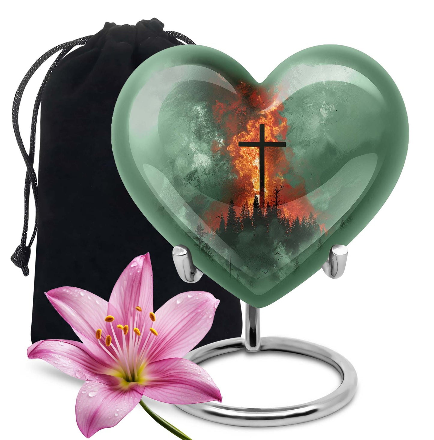 heart shaped cremation urn