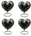 10-Inch Heart-designed Deer Cremation Urn with Gramophone Theme