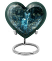 10-inch heart-shaped Gramophone-themed deer urn 