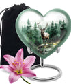 deer cremation urn, personalized engraved 
