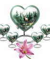 deer cremation urn, personalized engraved 