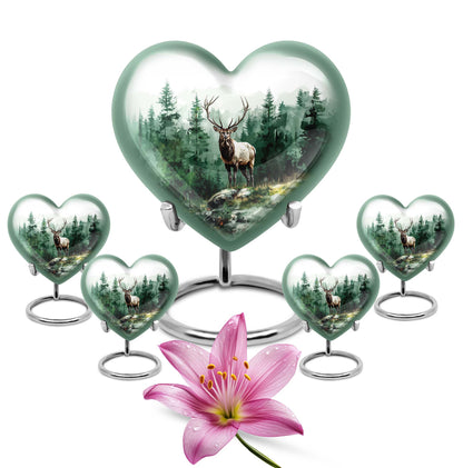 deer cremation urn, personalized engraved 