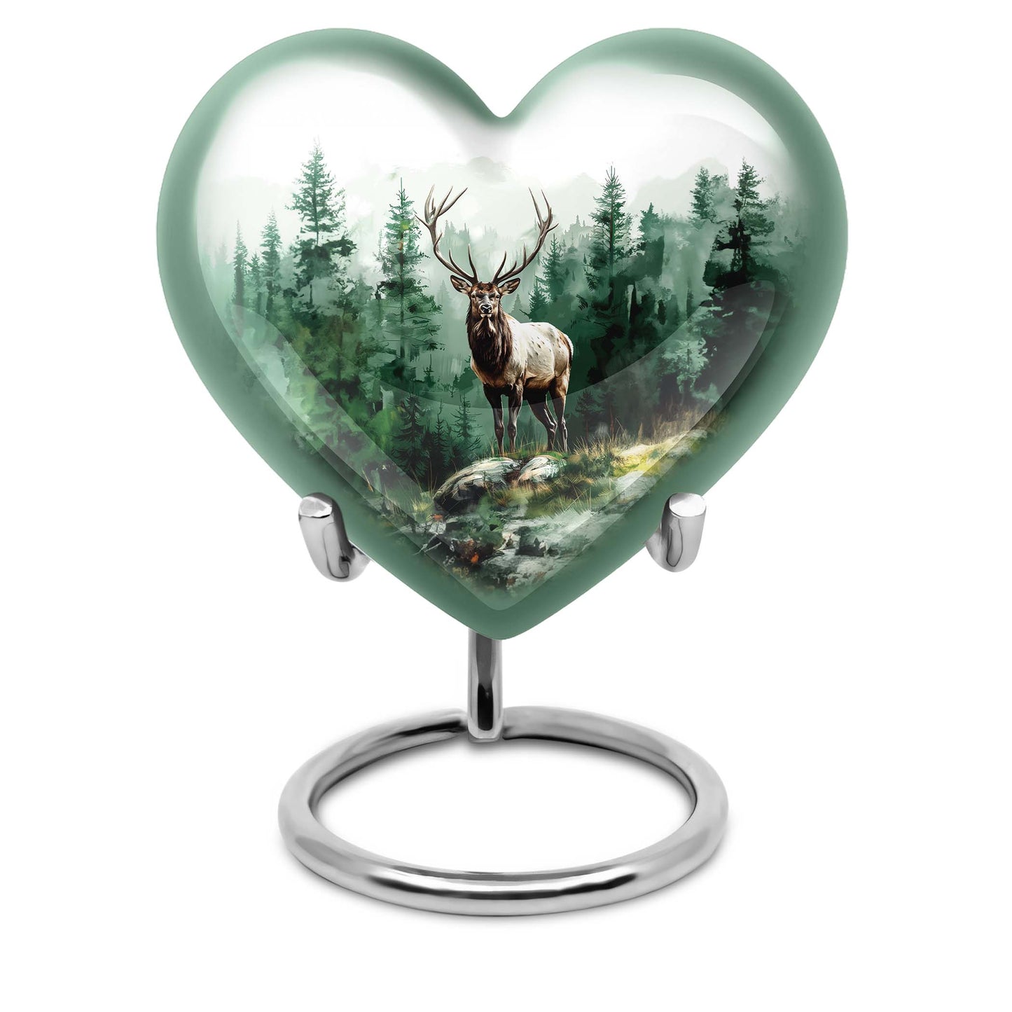 deer cremation urn, personalized engraved 