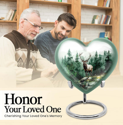 deer cremation urn, personalized engraved 