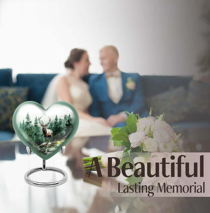 deer cremation urn, personalized engraved 