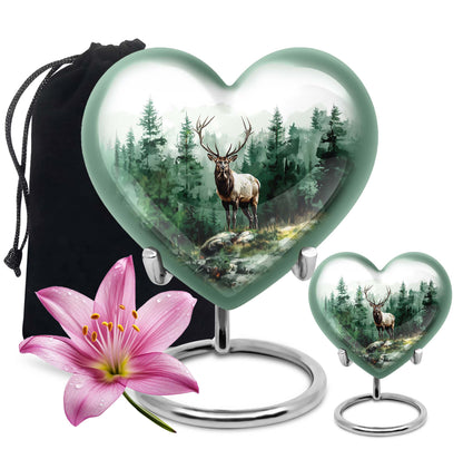 deer cremation urn, personalized engraved 