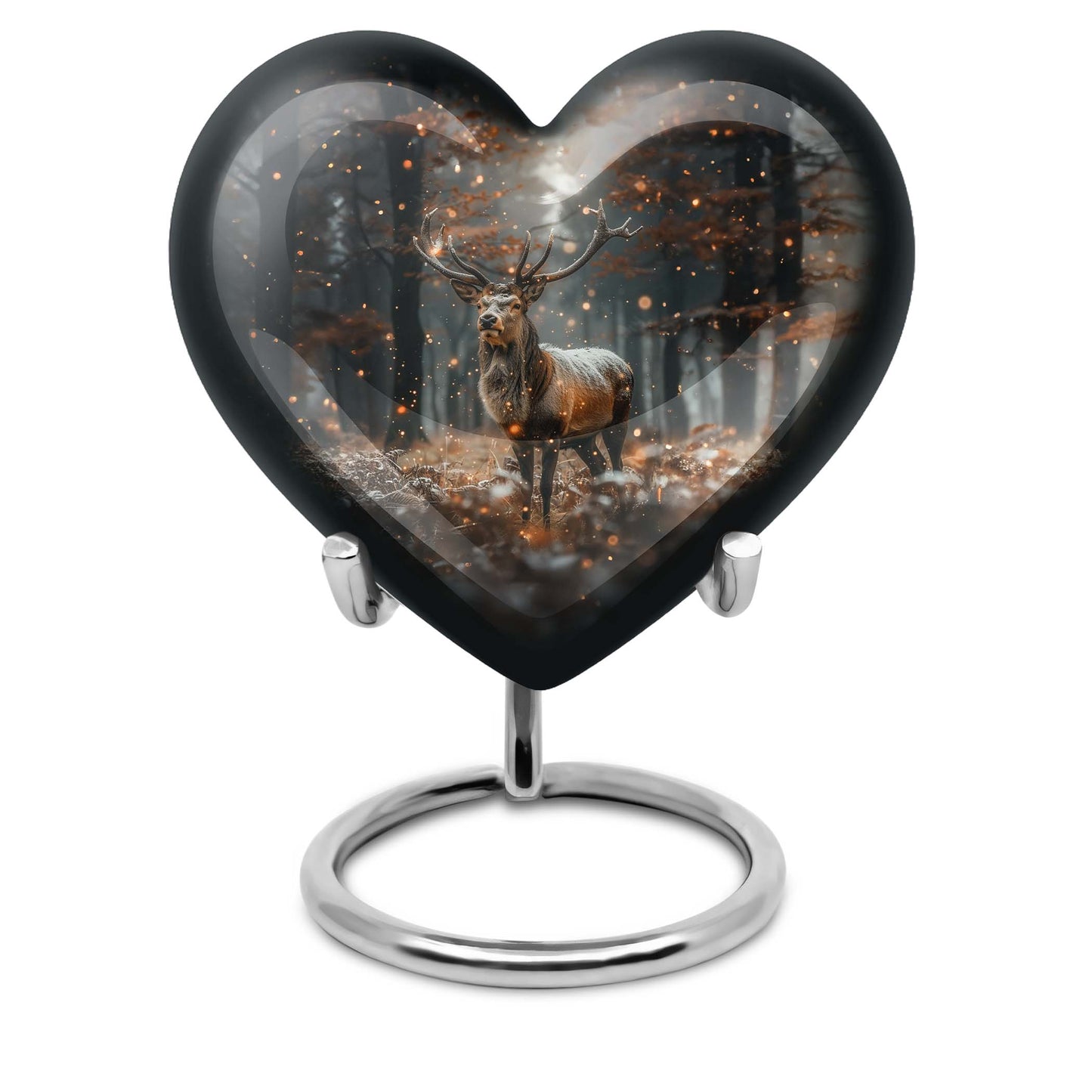 heart shaped deer urn