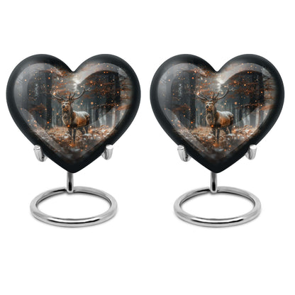 heart shaped deer urn