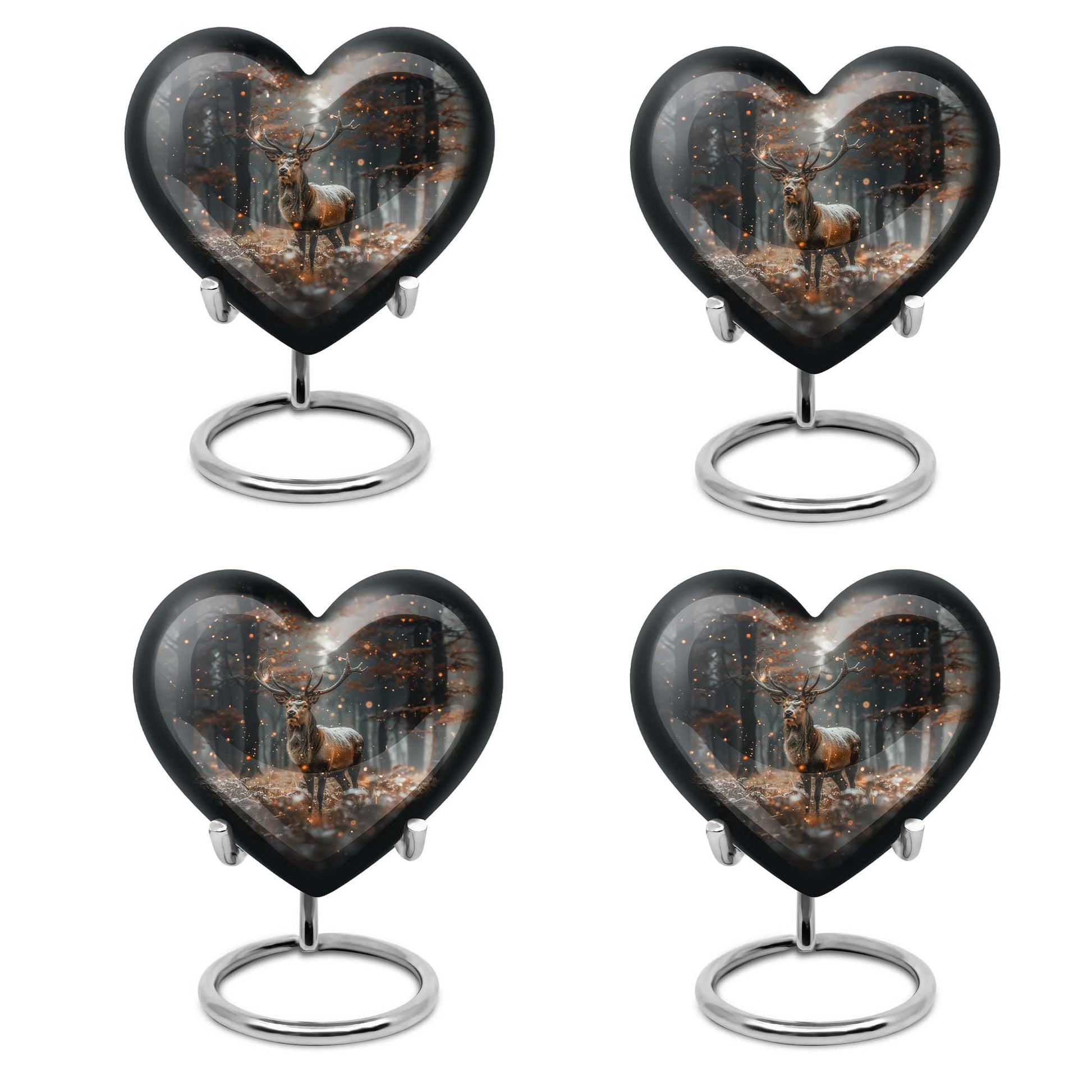 heart shaped deer urn