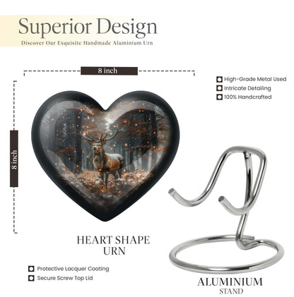 heart shaped deer urn