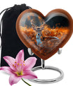 heart-shaped deer urn for memorial ashes