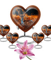 heart-shaped deer urn for memorial ashes