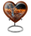 heart-shaped deer urn for memorial ashes