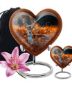 heart-shaped deer urn for memorial ashes