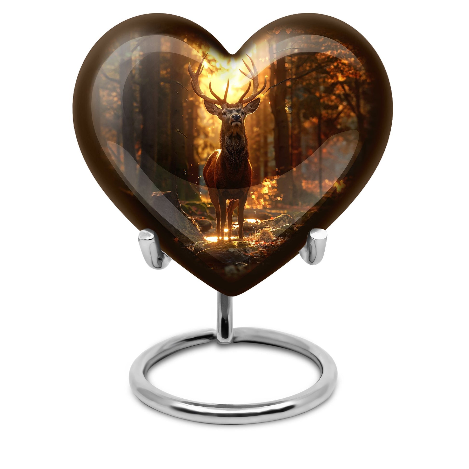 Heart-shaped deer urn 
