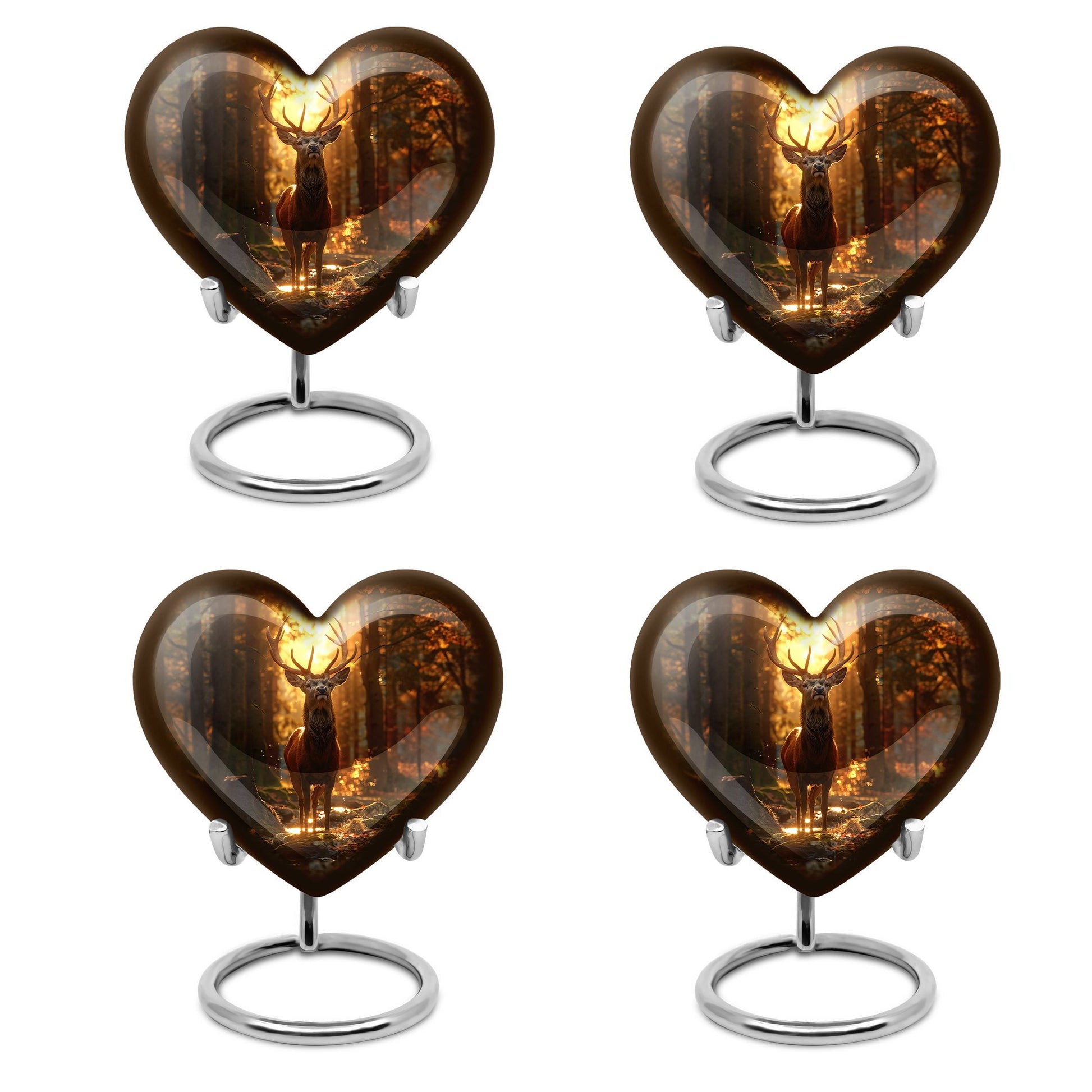 Heart-shaped deer urn 
