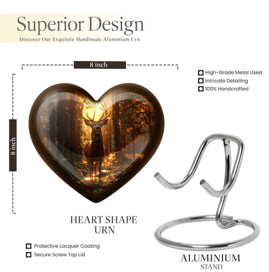 Heart-shaped deer urn 