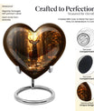 Heart-shaped deer urn 