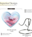 Heart shaped 10-inch Deer Urn, designed with Gramophone theme for human ash memorial