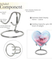 Heart shaped 10-inch Deer Urn, designed with Gramophone theme for human ash memorial
