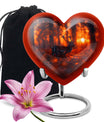 heart-shaped deer urn for human ashes