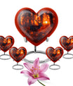 heart-shaped deer urn for human ashes