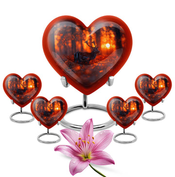10 inch large Urn with 4 Keepsake 3 Inch Urns