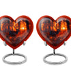 heart-shaped deer urn for human ashes
