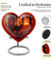 heart-shaped deer urn for human ashes