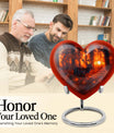 heart-shaped deer urn for human ashes