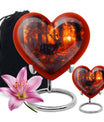 heart-shaped deer urn for human ashes