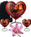 heart-shaped deer urn for human ashes