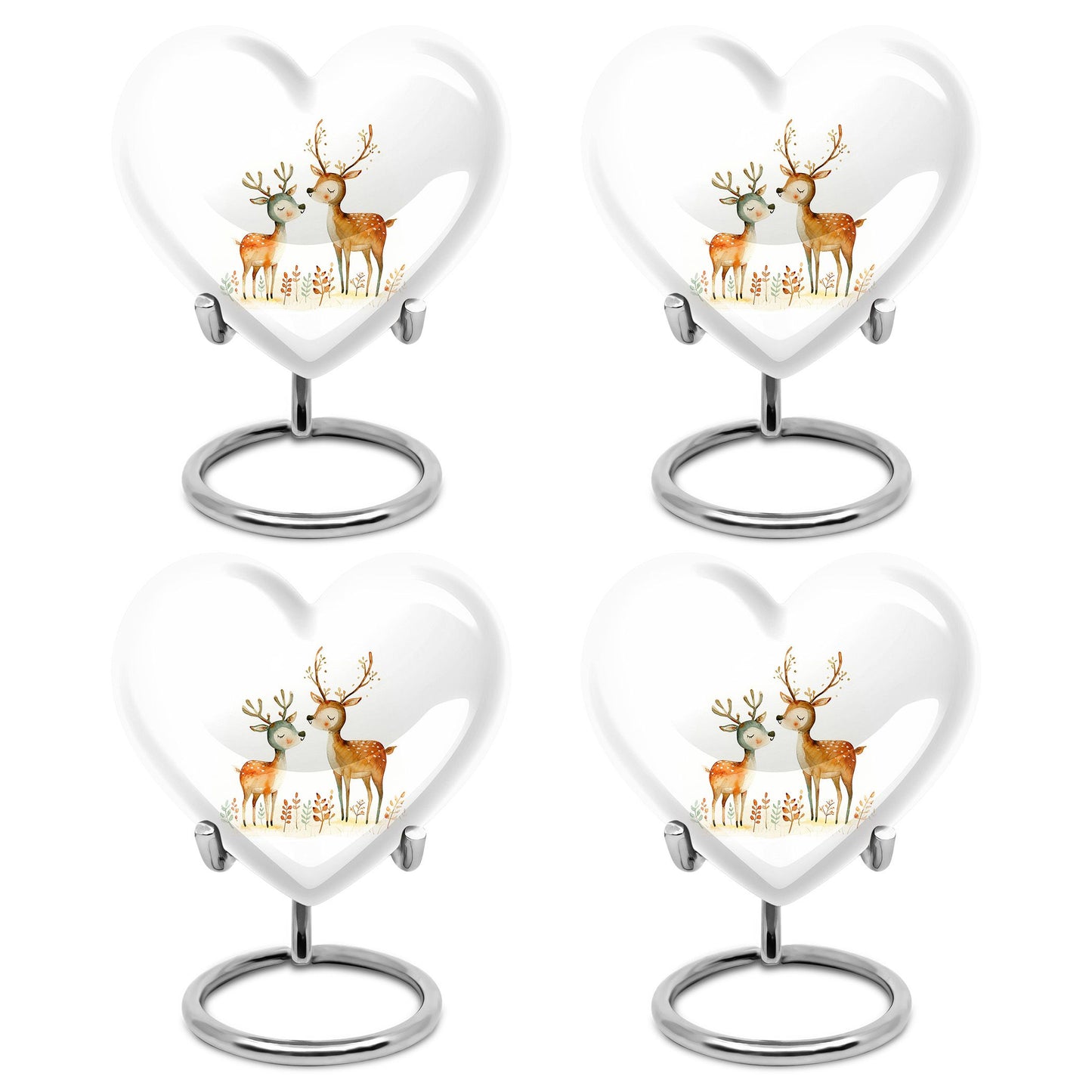 Deer Family Theme 3 Inch Keepsake Pack of 4