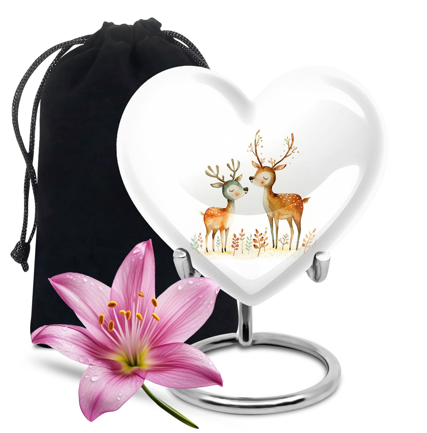 Deer Family Theme Large Urn 10 Inch