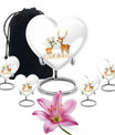 Deer Family Theme Large Urn With 4 Keepsake Urn
