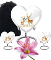 Deer Family Theme Large Urn With 2 Keepsake Urn