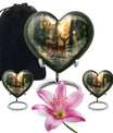Deer Family Theme Large Urn With 2 Keepsake Urn